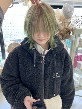 ムク 横浜店(muku) デザインカラー　ベージュ　グリーン