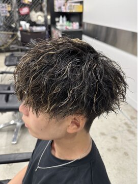 ライズ 渋谷店(RISE) ハイライトツーブロックマッシュツイストスパイラルパーマ