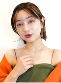 切りっぱなしボブ×フェイスフレーミング