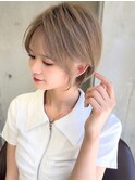 顔周り ボブ 韓国 レイヤー ダブルカラー 名駅 リタッチ127