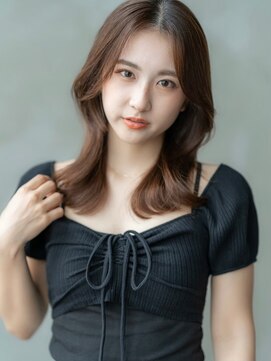 エースハバナ 渋谷(1 HAVANA) 大人かわいい／20代30代／バングカット／オリーブベージュ