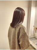 ブリーチなしカラーナチュラルブラウンカラー顔周りレイヤー韓国