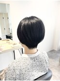大人ショート/丸みショート/ショートボブ/黒髪ショート