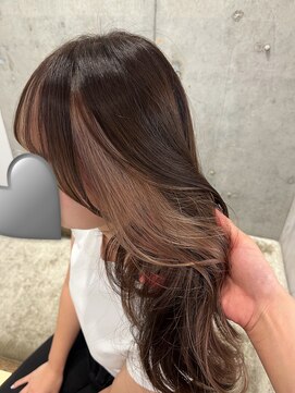 ロンドルピナス 小倉(Lond Lupinus) ミディアムヘア暗めカラー/デザインカラー/フェイスフレーミング