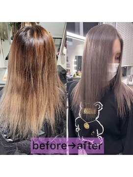 キング 心斎橋店(K!ng) 縮毛矯正髪質改善レイヤーカットトリートメント心斎橋美容室