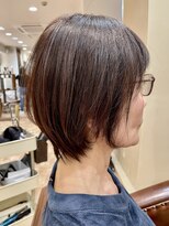 アイニ 河内小阪店(aini)&nbsp;白髪ぼかしカラー白髪ぼかしハイライト大人ショート30、40、50代