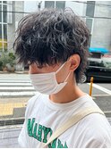 カルマパーマ/メンズ/フェザーパーマ/韓国/眉毛/センターパート