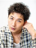 大人アクティブショート短髪ツーブロックスパイキーショート