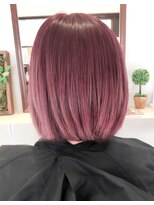 ヘアーアンドアトリエ マール(Hair&Atelier Marl) 【Marlお客様スタイル】ベリーピンクのボブスタイル