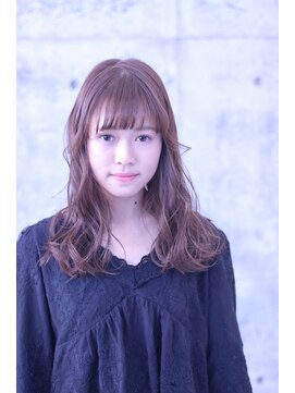 カシュカシュ(cache cache) cache cache★フェザーバングとアッシュベージュのセミロング