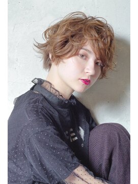 ヘア メイク ハク 横浜(hair make Haku) ＼無造作カールショート／デザインカラー×マロンベージュ