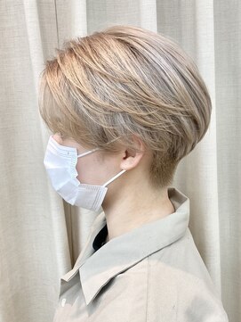 ヘアサロン ハクギンザ(hair salon haku GINZA) 【haku/川口】ショート×ホワイトベージュ【銀座/銀座5丁目】