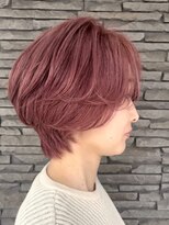 ハイバレーヘアーメゾン(HIGH VALLEY HAIRMAISON)&nbsp;ピンクベージュダブルカラーブリーチカラーショートボブショート