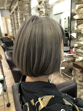 リー 甲子園(Lee) ホワイトグレー×ボブ☆お