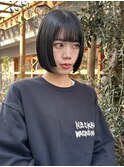島田/モードボブスタイル  ぱっつん  暗髪 イメージチェンジ