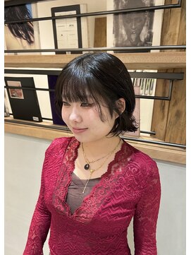 シアン 矢場町店(CYAN.) ゆるめパーマで動くミニボブスタイル！！