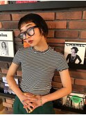 ベリーショートボブ×裾カラー