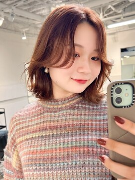 フォト 新宿三丁目(foto) くびれヘア/アプリコットオレンジ/ミディアム/新宿