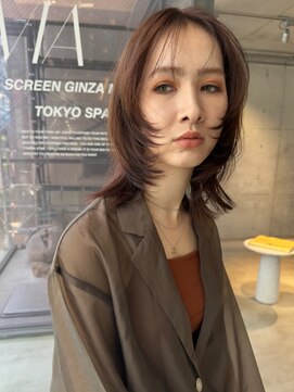 スクリーンギンザメゾン 銀座(SCREEN GINZA MAISON.) くびれヘア/アプリコットオレンジ/ハイライトカラー/銀座