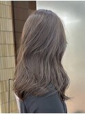 ブリーチなしダブルカラーグレージュ赤み消しブラウンレイヤー