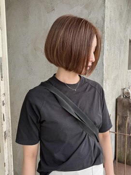 透明感ブラウンボブ