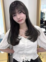 ボタン 熊本(VOTAN) 韓国ヘア/レイヤーカット/前髪/顔まわり/暗髪/透明感/グレージュ