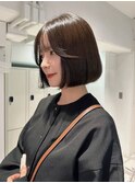似合わせカットボブ[表参道ダブルカラーケアブリーチ縮毛矯正]