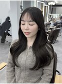 レイヤーカット顔まわり前髪セミロング20代30代40代