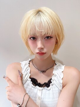 リブランド 銀座(REBRAND) ハイトーン抜きっぱなしブリーチカラーショートウルフ