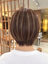 オーガニックトリコ 所沢(organic+tricot)&nbsp;40代50代◎秋カラー◎大人グレージュハイライト×ショートボブ