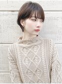 アッシュブラウン/厚めバング/20代/30代/40代/白髪染め/小林