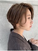 【佐藤健太郎】ハイライトミルクティーベージュハンサムショート