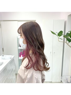 アディション 渋谷(ADITION) 【ADITION渋谷】ミルクティピンクインナーカラー