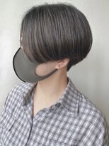 モリオフロムロンドン 原宿本店(morio from London) 【morio原宿】ハイライトハンサムショート ヘアカラーグレー