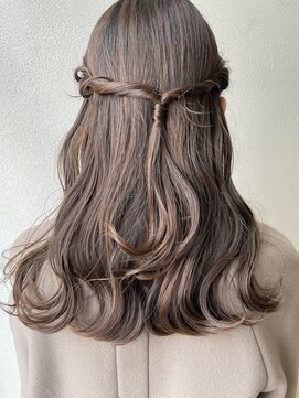 オウルヘアー(Owl hair) ハーフアップ/韓国風/透けバング