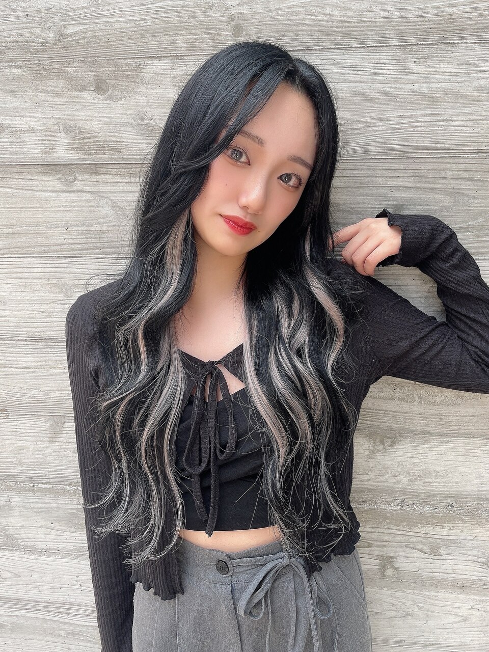 シルバーホワイト×シールエクステ その他カラー ロング 女性 20