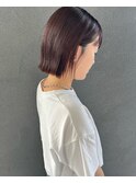 暖色brown × パツっとbob