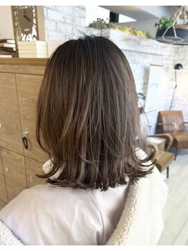 ヘアーアートシフォン 川口東口店(hair art chiffon) ダークアッシュ/大人ガーリー/似合わせカット/ミディアムヘアー