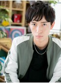 重めカーリー黒髪ニュアンスマッシュショートm3川口20代30代40代