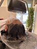 頭浸浴＋選べるスパ付き★白髪染め(カット・顔剃り込)