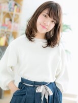 レアワンハナレ センター北美容院(lea/1 HANARE)&nbsp;センター北/髪質改善/斜めバング!くすみベージュ☆カールロブg