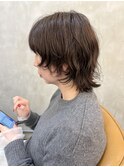 「20代から60代」カジュアルウルフショートとパーマ