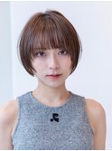 20代30代大人可愛いイメチェンシースルーバングマッシュショート