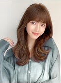 フェミニンロング/メルティカラー/韓国レイヤー/似合わせカット