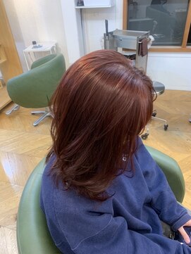 ソエル(soell) ブリーチ無しのレッドカラー