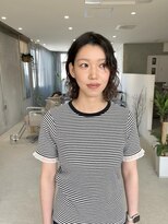 イロア(iroa) 黒髪ウェットパーマボブ