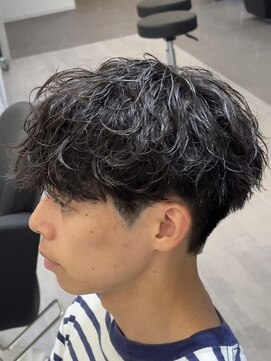 ビカムメンズヘアー 栄店(become men's hair) シャドウパーマ波巻きパーマフリップウェーブマッシュ