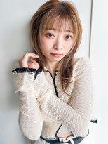 シュプール(SPUR)&nbsp;大人可愛いくびれバタフライカット×ブリーチなしダブルカラー