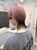 ルーチェヘアー&nbsp;ペールピンク×ブラックデザイン@AZUSA