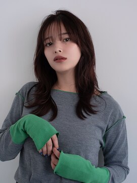 テクネ 天神大名(techne) 天神大名今泉くびれレイヤーウルフ顔まわりカット韓国風巻き髪